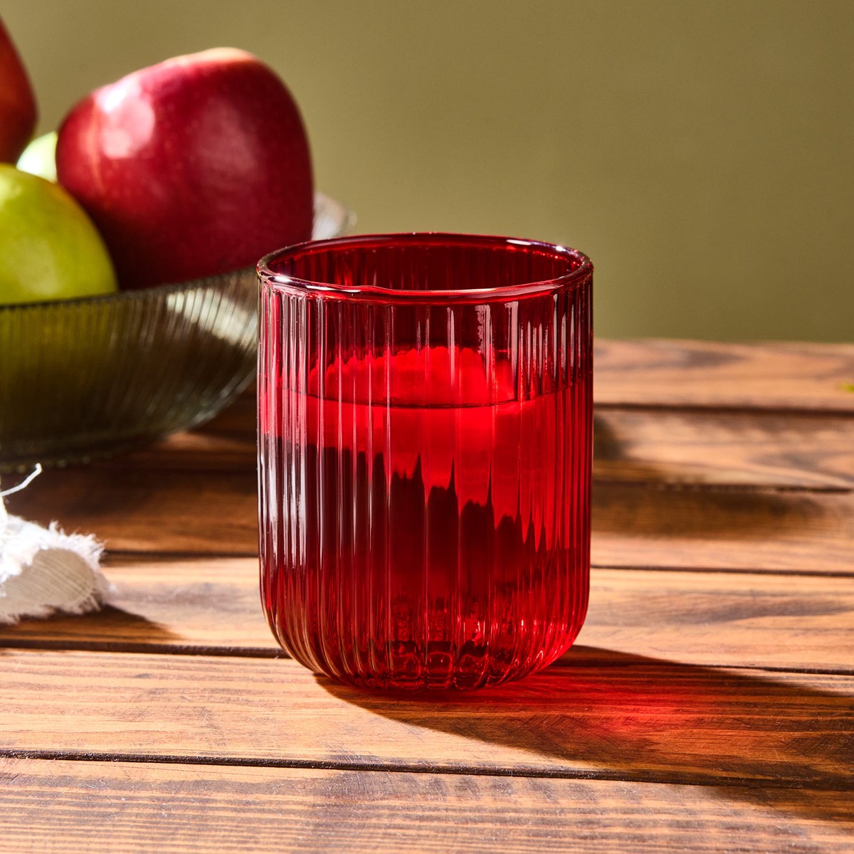 Karaca Zenith Tumbler Glass, 250ml, Red