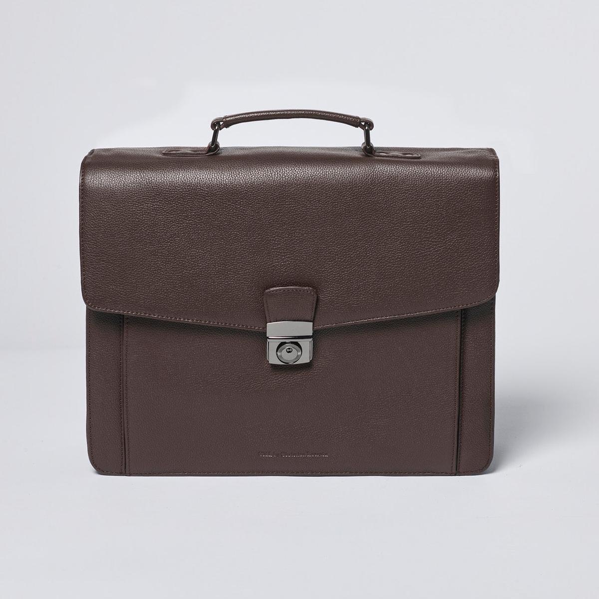 Leather work bag – Rodin – Dark brown