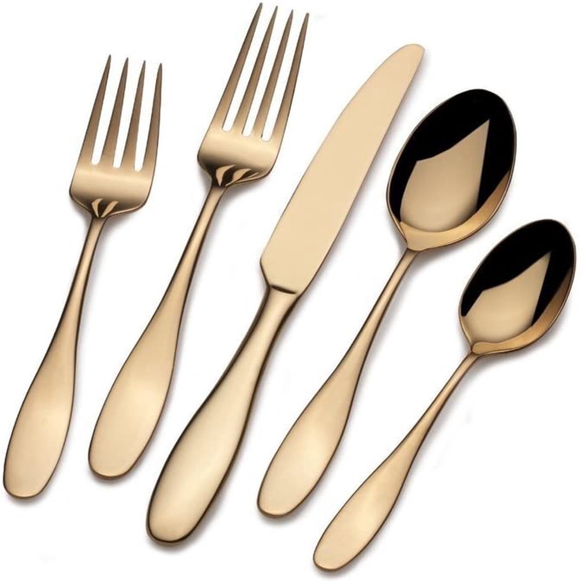 Mikasa Hamilton Copper 20-Piece 18/10 Stainless Steel Flatware Set, Service for 4