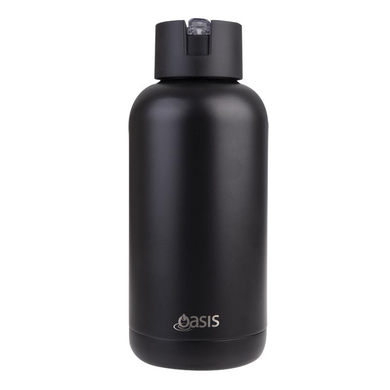 Oasis ‘Moda’ Ceramic Lined S/S Triple Wall Insulated Drink Bottle 1.5lt – Black