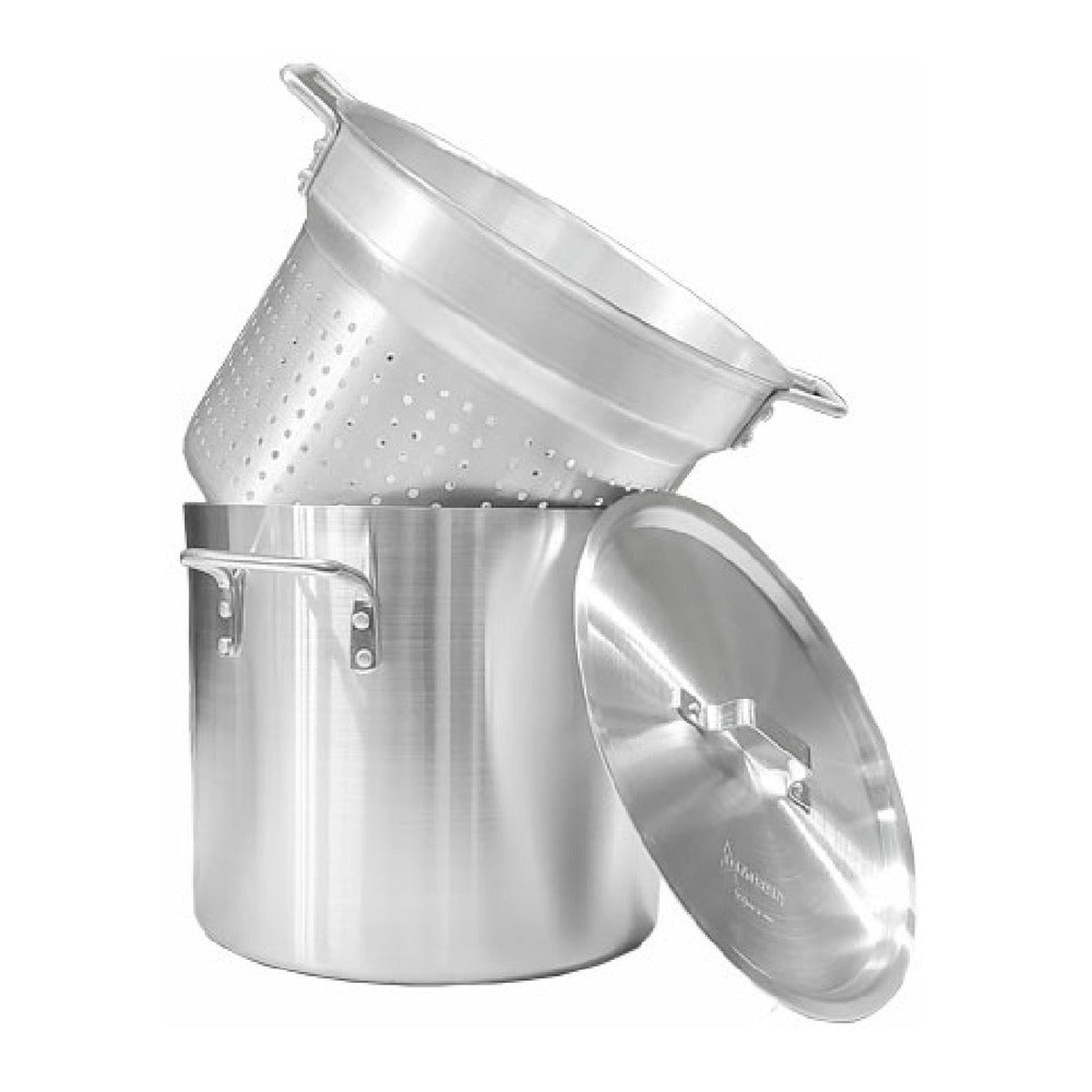 Omcan 43441 20 Quart Double Boiler with Perforated Inner Pot Aluminum
