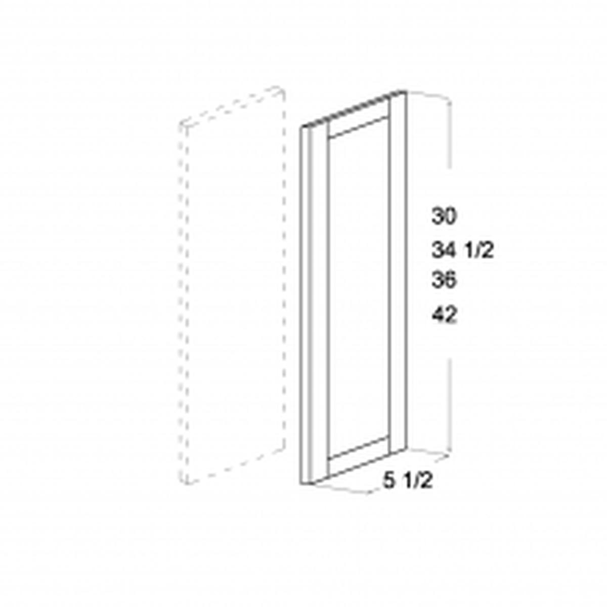 Shaker Antique White 5-1/2″ W x 35″ H Filler Overlay