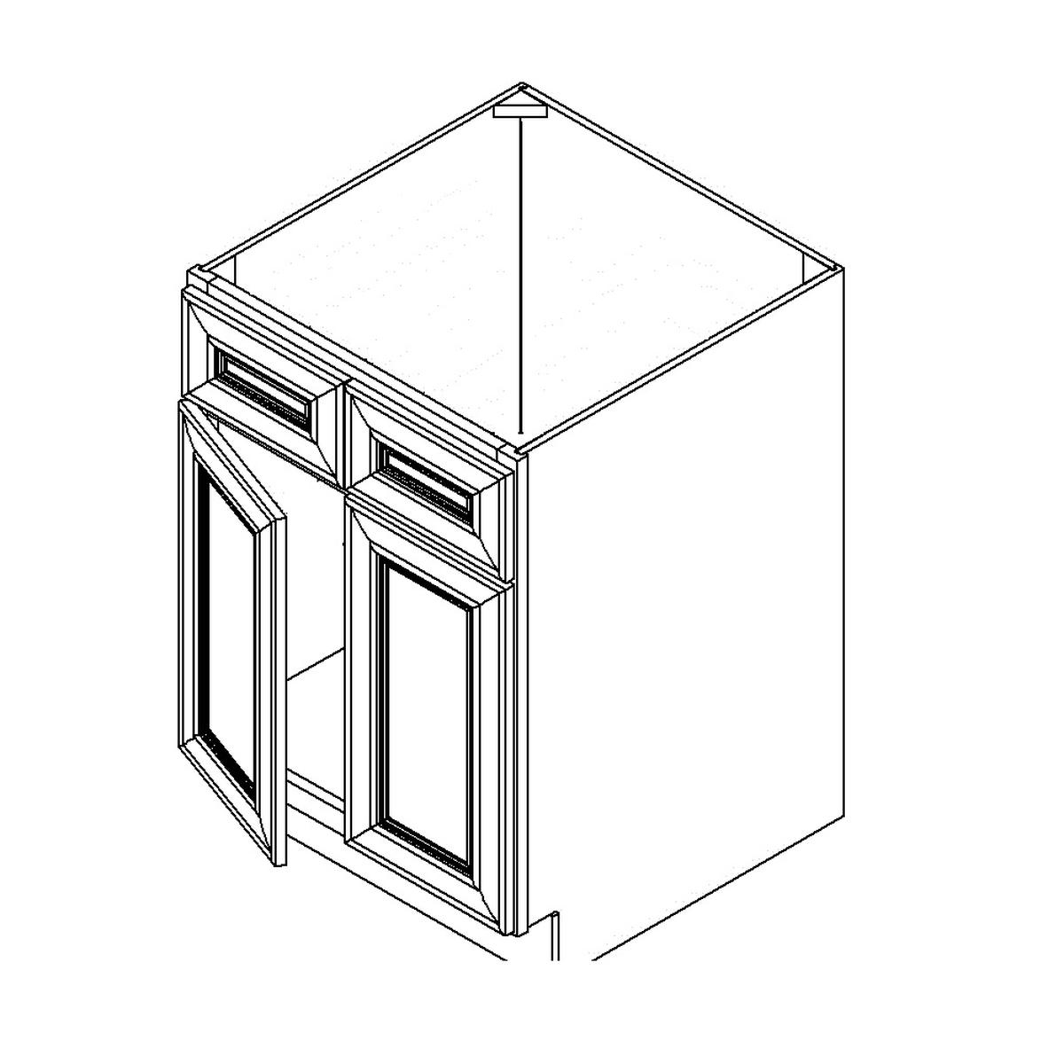 Smoky Grey 42″ Sink Base Cabinet Pre-Assembled