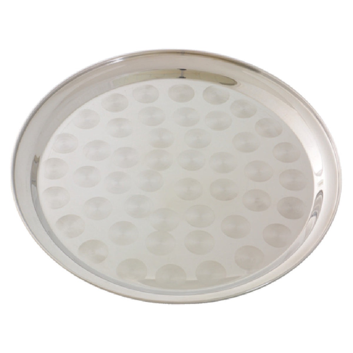 Thunder Group SLCT314 14 Inch Round Serving Tray Stainless Steel with Durability