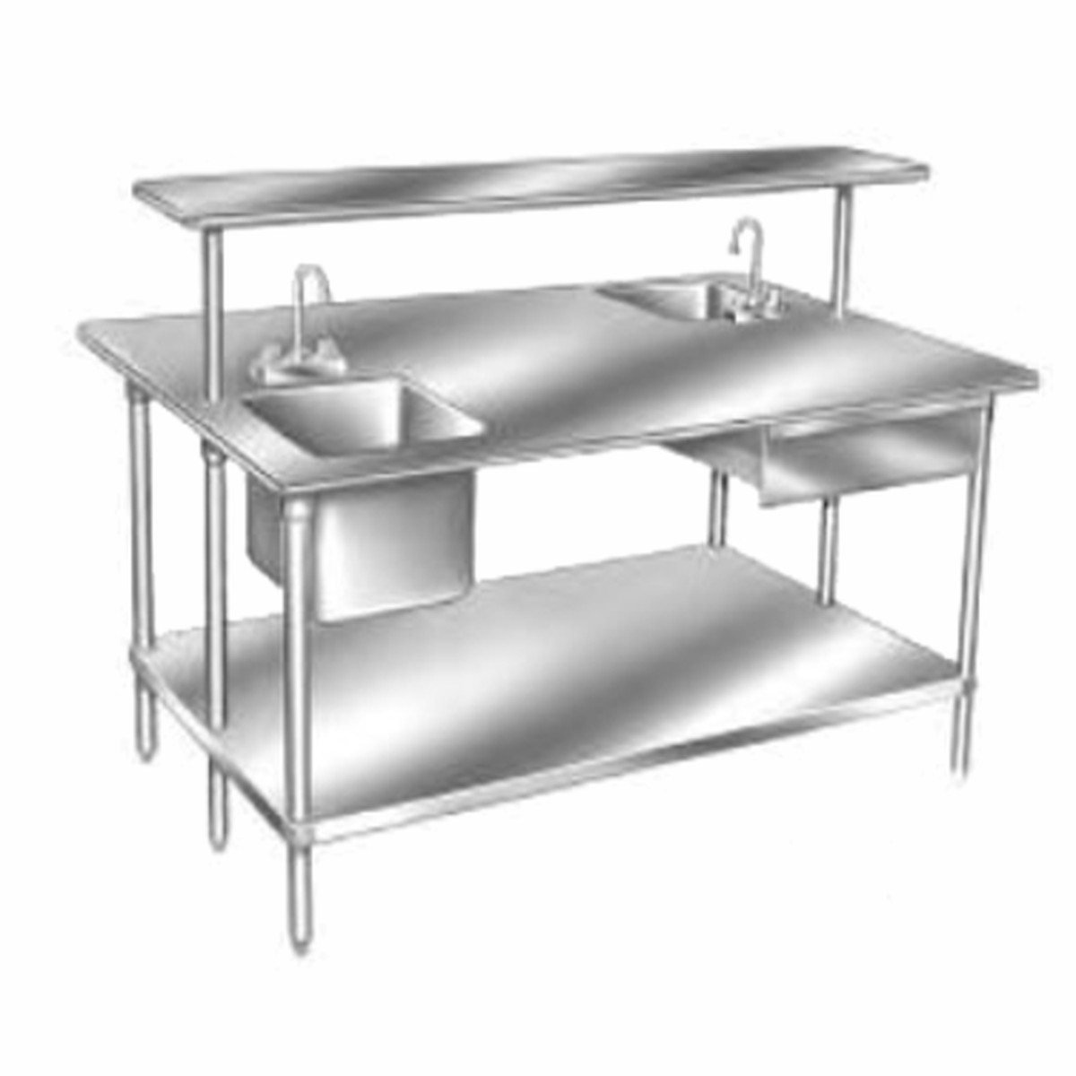 TSS-484 | 48′ | Work Table, 40 – 48, Stainless Steel Top