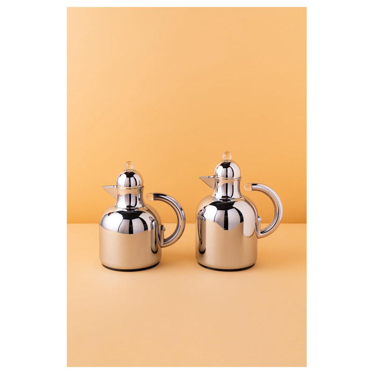 Waba Azoob Flask Set 2 Pcs 0.95/0.6 Ml-Shiny Silver / Transparent