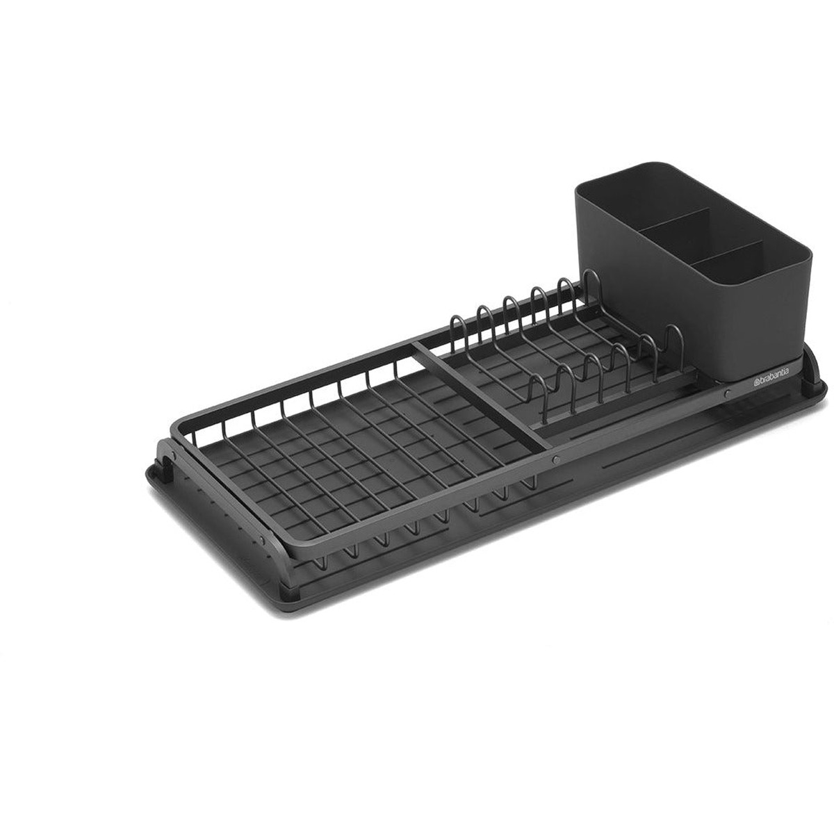 Compact Dish Drying Rack – Dark Grey