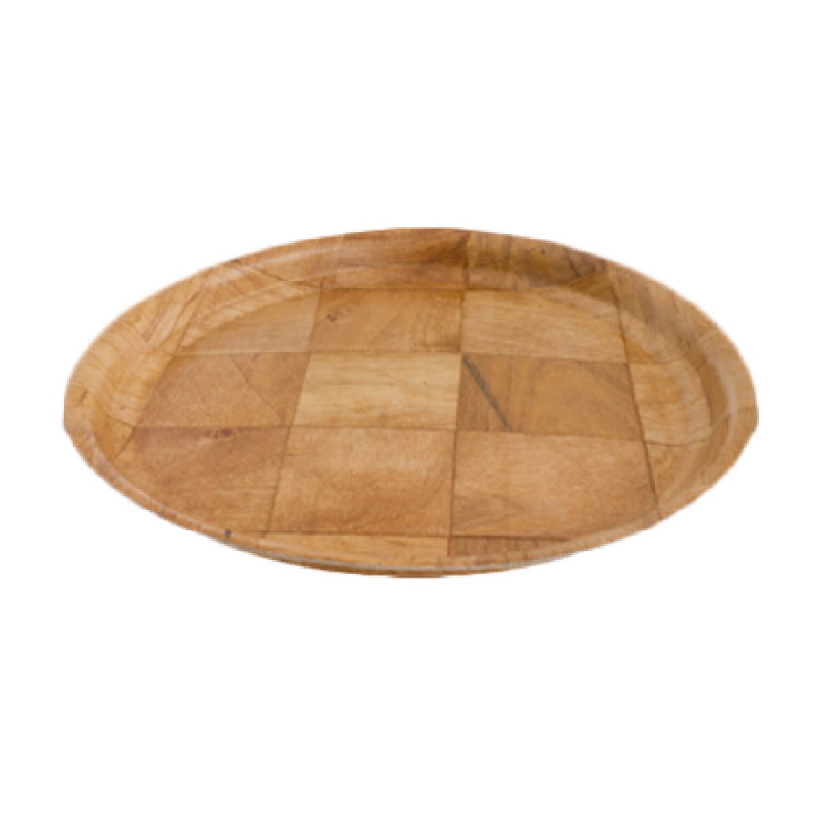 Crestware CWPR12 12 Inch Diameter Round Serving Tray Woven Wood Natural Finish