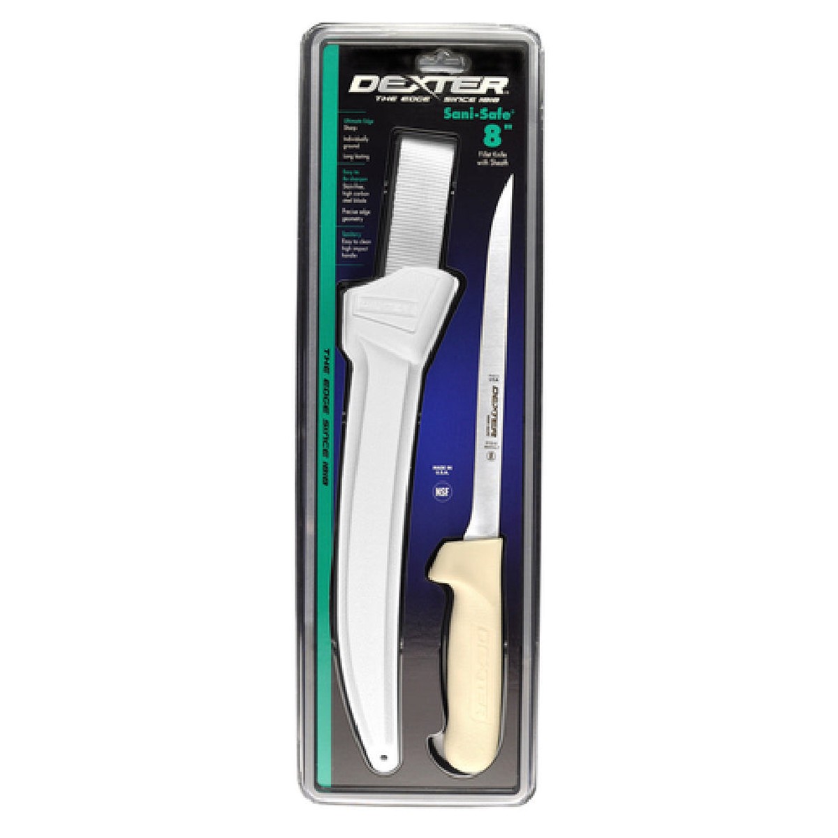 Dexter Russell S133-7WS1-CP 7 Inch Narrow High-Carbon Fillet Knife with Sheath