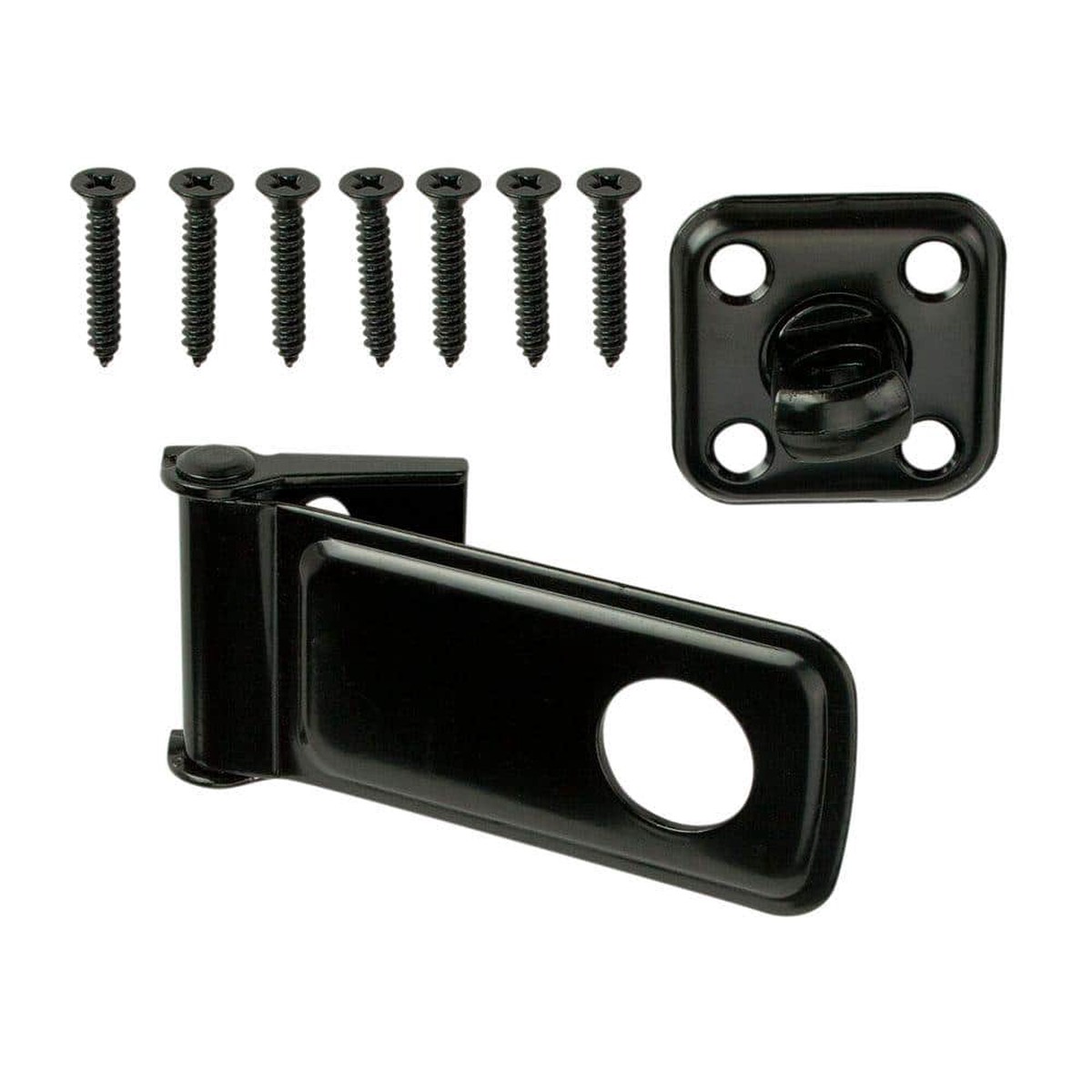 Everbilt 3-1/2 in. Black Rotating Post Safety Hasp