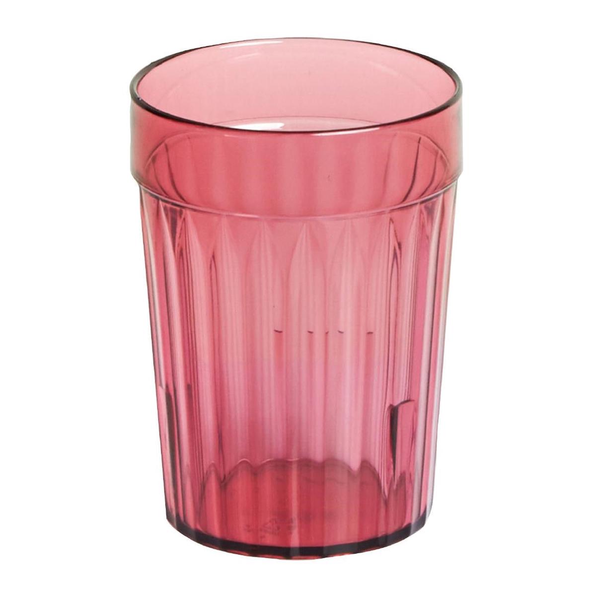 KH Tumbler 230ml Plastic Burgundy San (72 Pack) (Pack of 72) PAS-FZ183