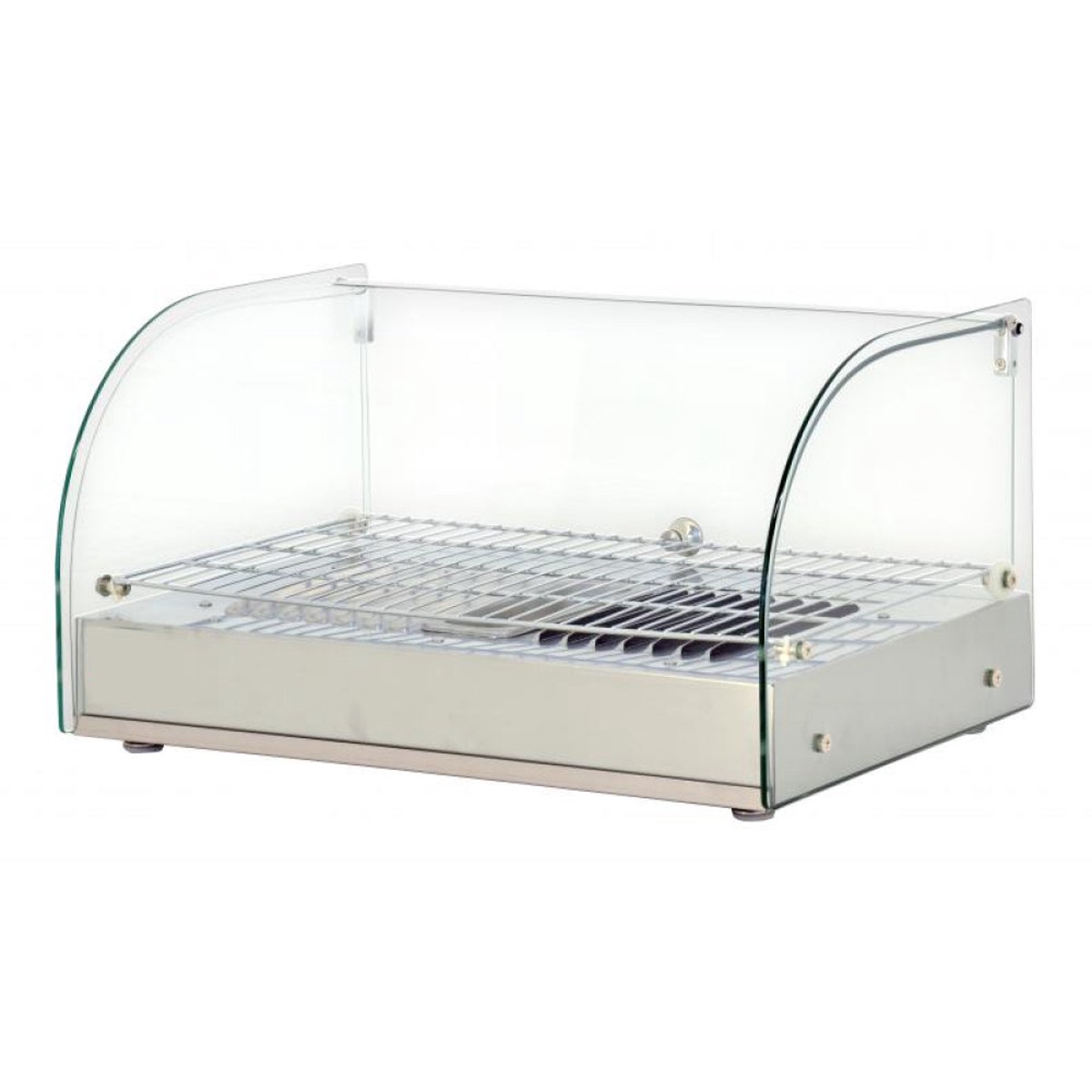 Nella 22″ Countertop Curved Glass Food Display Warmer – 0.88 Cu. Ft. – 41868