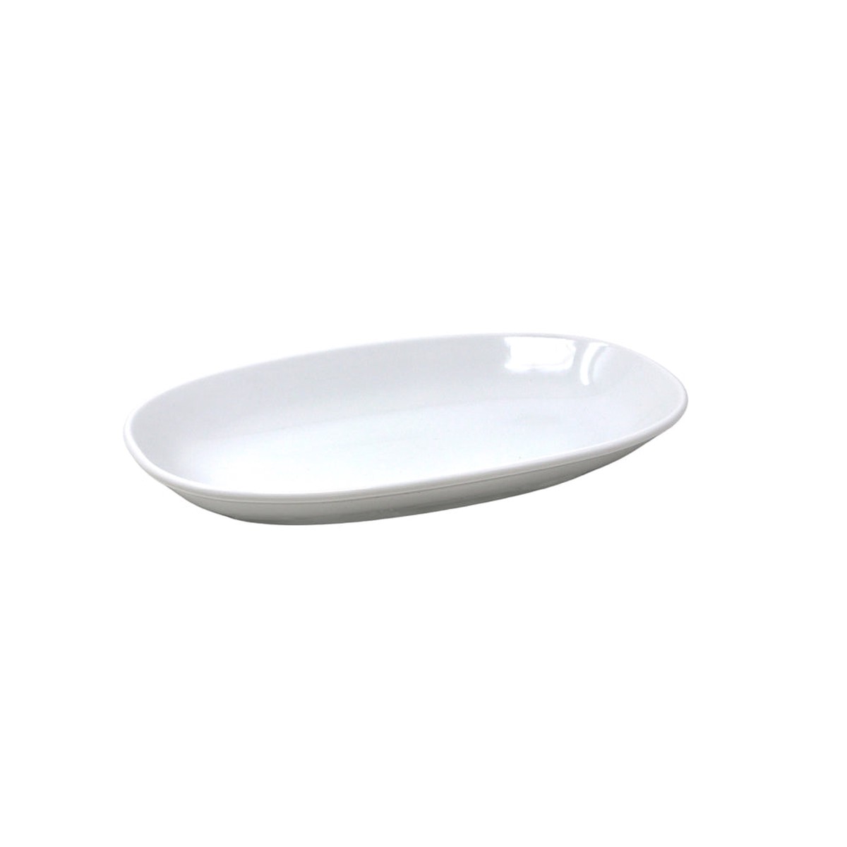 Nella 9″ x 5″ White Oval Porcelain Plate – 16/Case – PNK23