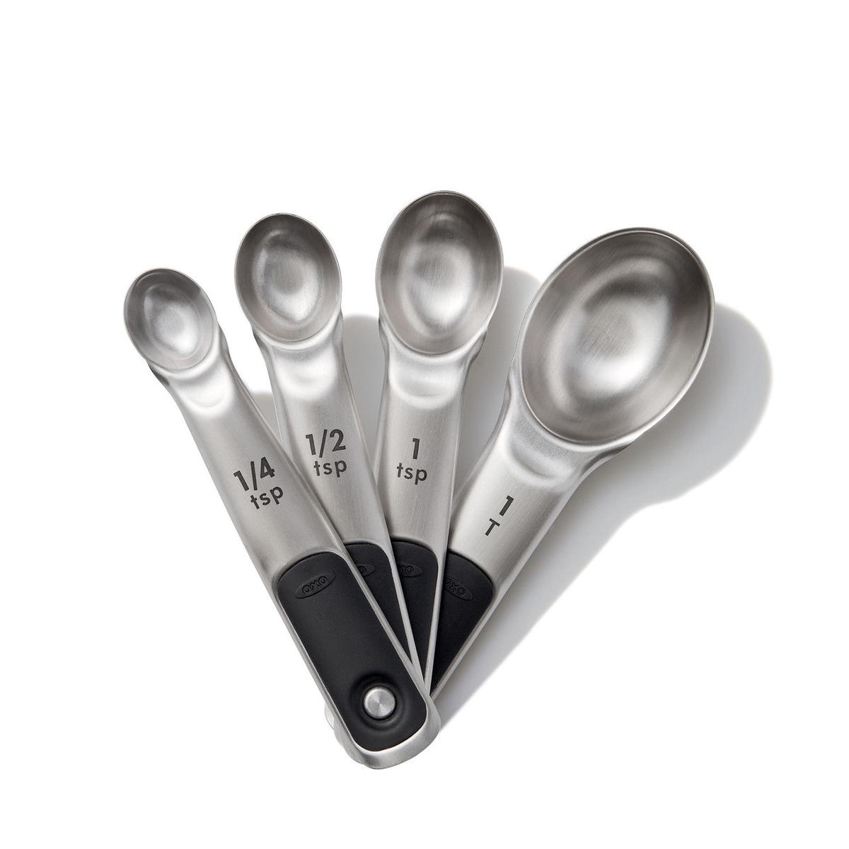OXO GOOD GRIPS 4-PIECE STAINLESS STEEL MEASURING SPOONS SET