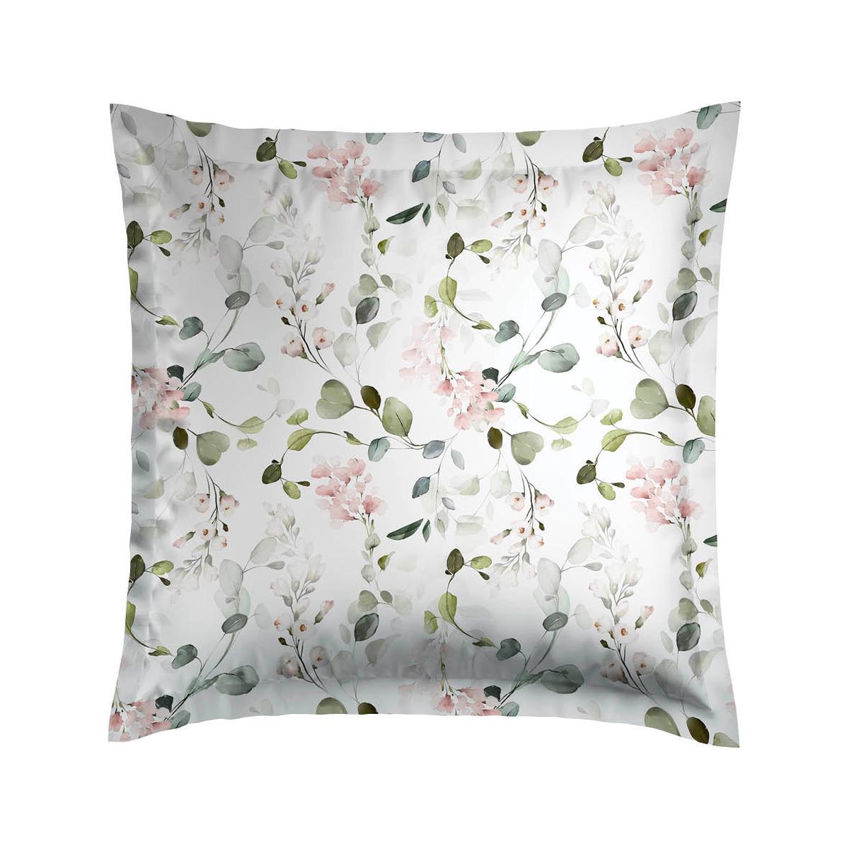 Pillowcase(s) cotton satin – Eclat d’eucalyptus White