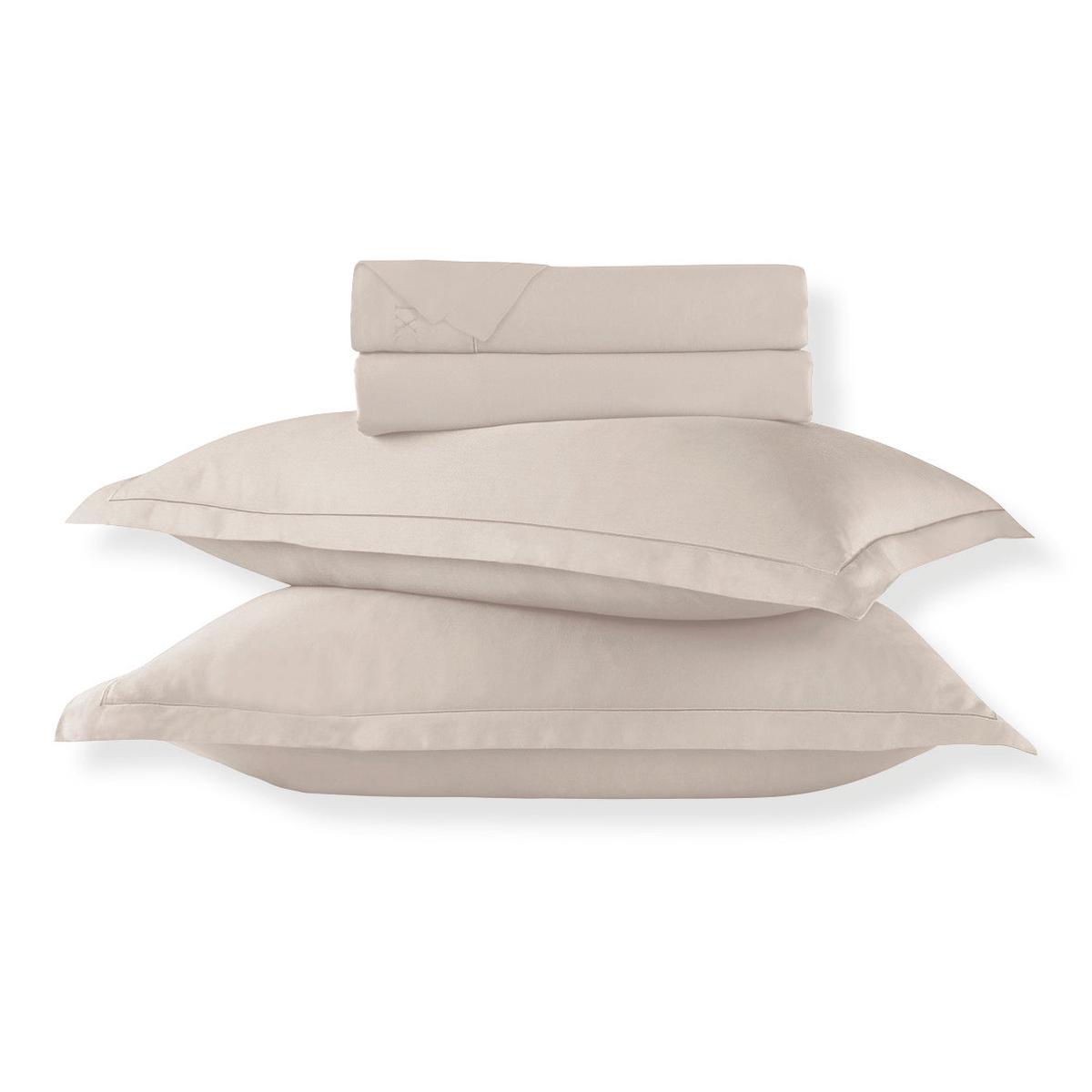 Sheet set cotton satin Uni 1 baratta – Taupe 05 – 240 x 300 cm + 180 x 200 x 30 cm + 2 x (63 x 63 cm)