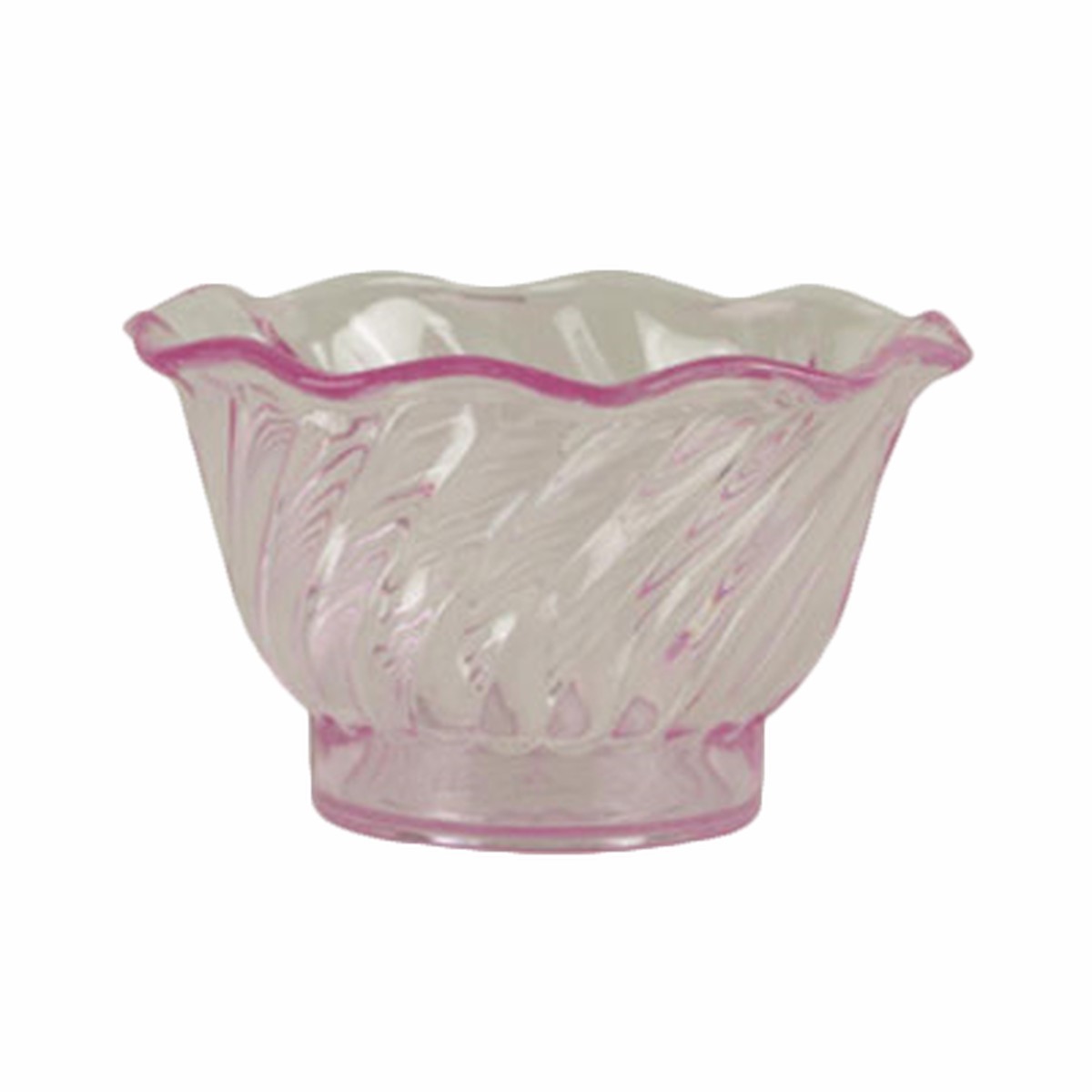 Thunder Group PLDS005B Dessert Dish, 5 oz., swirl tulip shaped, stackable, plastic, blue