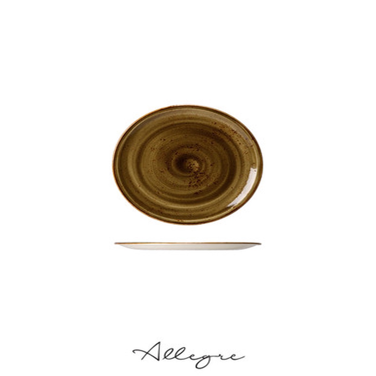 6 in. Bread Bun, Pastry, Cocktail Plate – Speckled Brown