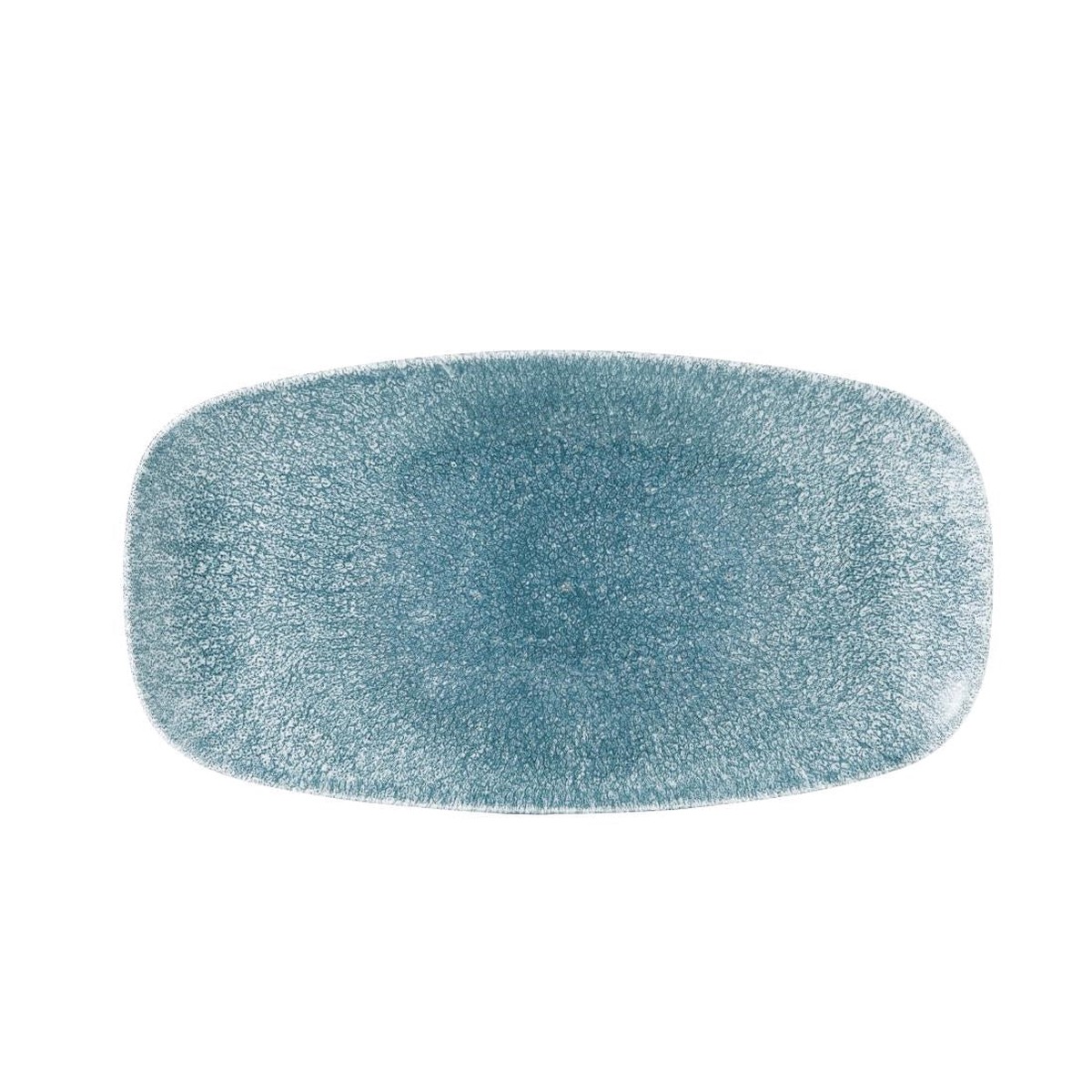 Churchill Studio Prints Raku Oblong Plate 355mm Topaz Blue (6 Pack)