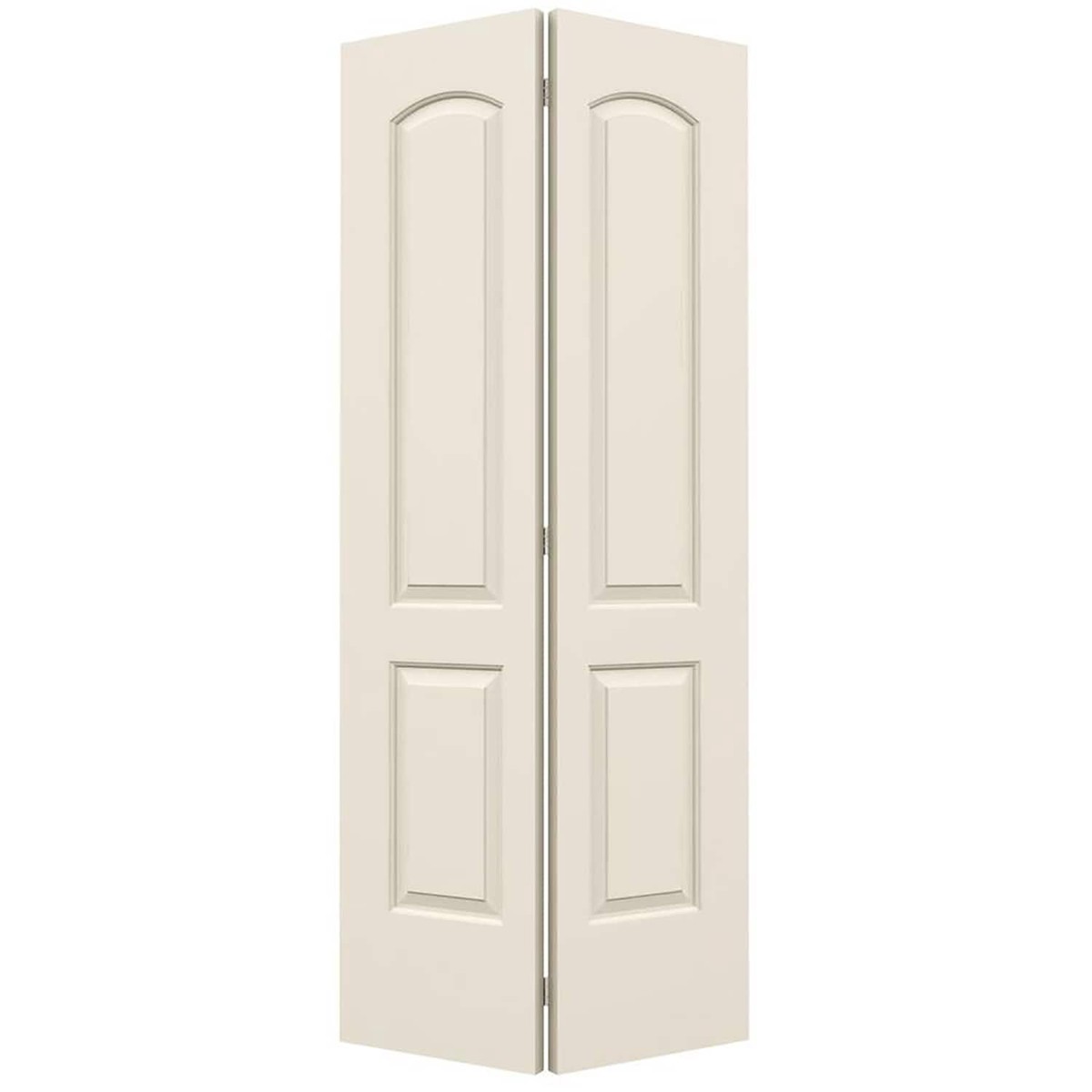 JELD-WEN Continental 30-in x 80-in Primed 2-Panel Round Top Molded Composite Bifold Door, Hardware Included