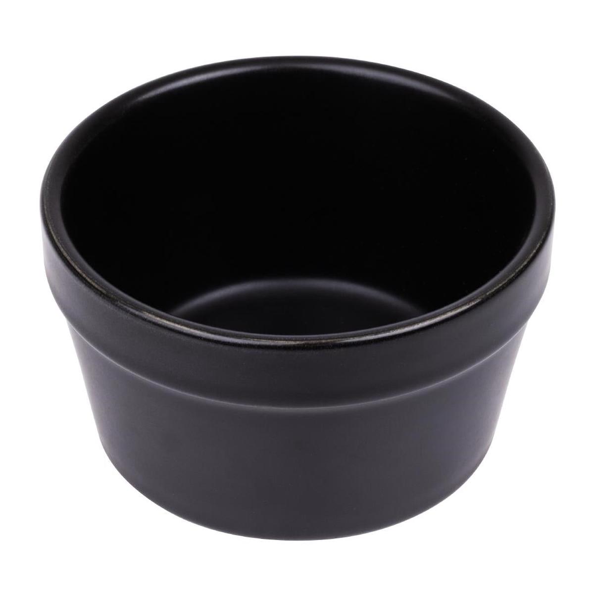 Olympia Tapas Ramekin Matt Black – 95mm 3 3/4″ (Box 6) PAS-DK831