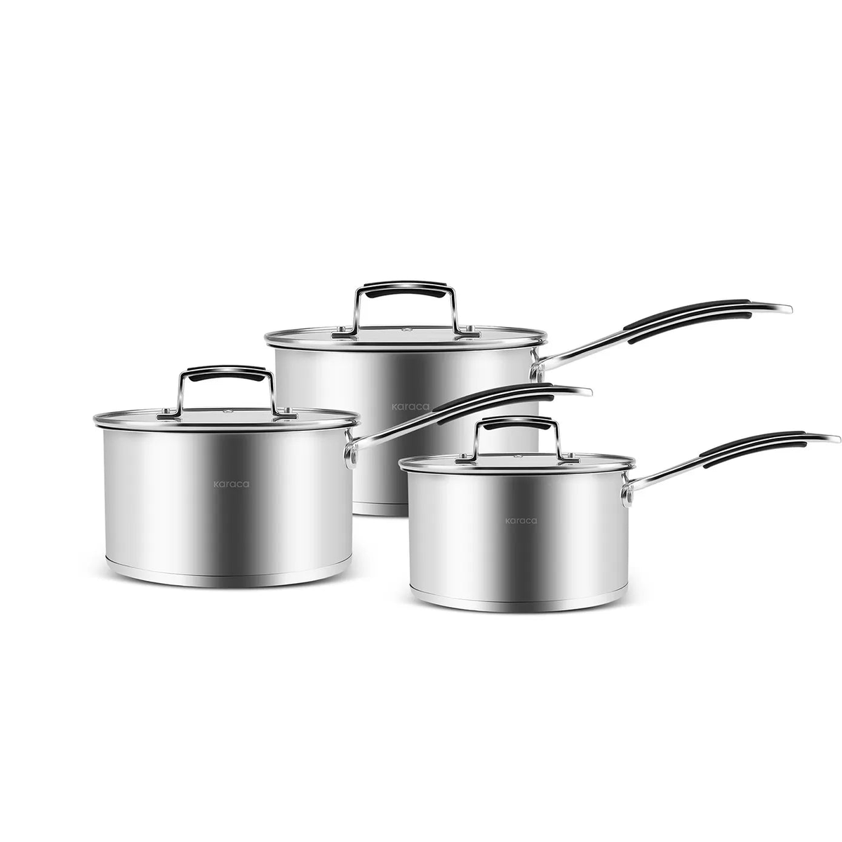 Pekka 6-Piece Stainless Steel Induction Cookware Set, Anthracite