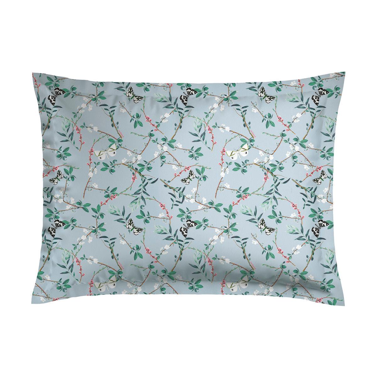 Pillowcase(s) cotton satin – Buddleia Small Teal
