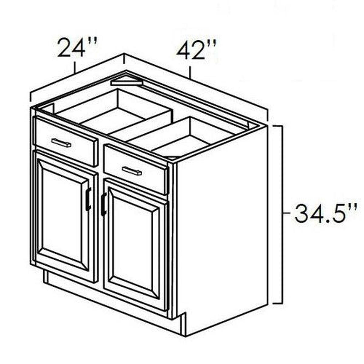 Rigby Mist 42″ Base Cabinet Pre-Assembled