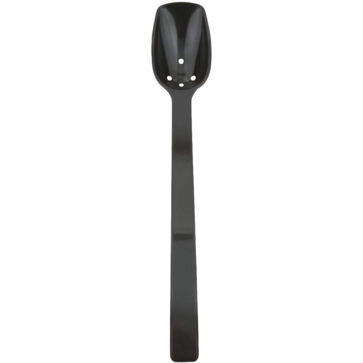 0.75oz Catering Perforated Serving Spoon 10" Handle Black Polycarbonate| BSPC10P