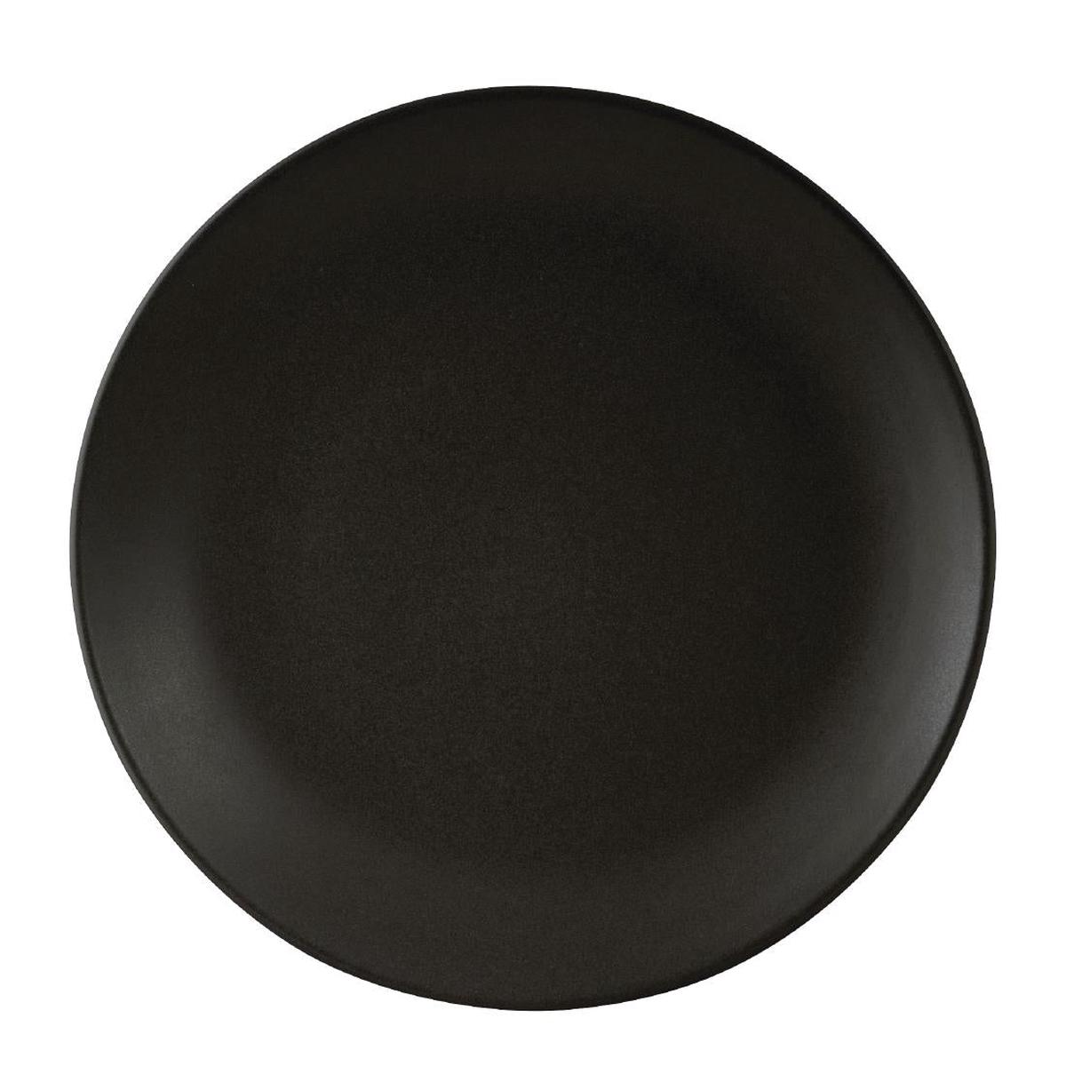 Zuma Charcoal Round Coupe Plates 285mm (6 Pack) (Pack of 6) PAS-FK322