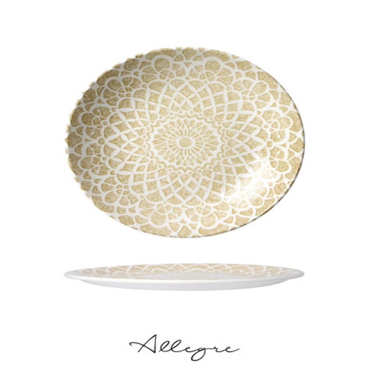 10 in. Dinner Plate/ Serving Plate for 2 to 3 Persons - Mirari Sand