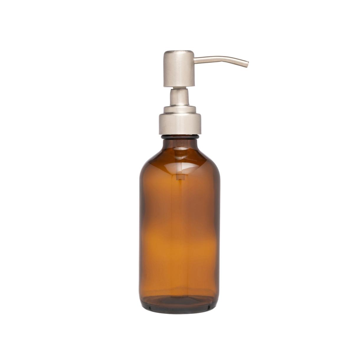 &Again Amber Glass Pump Bottle  250ml