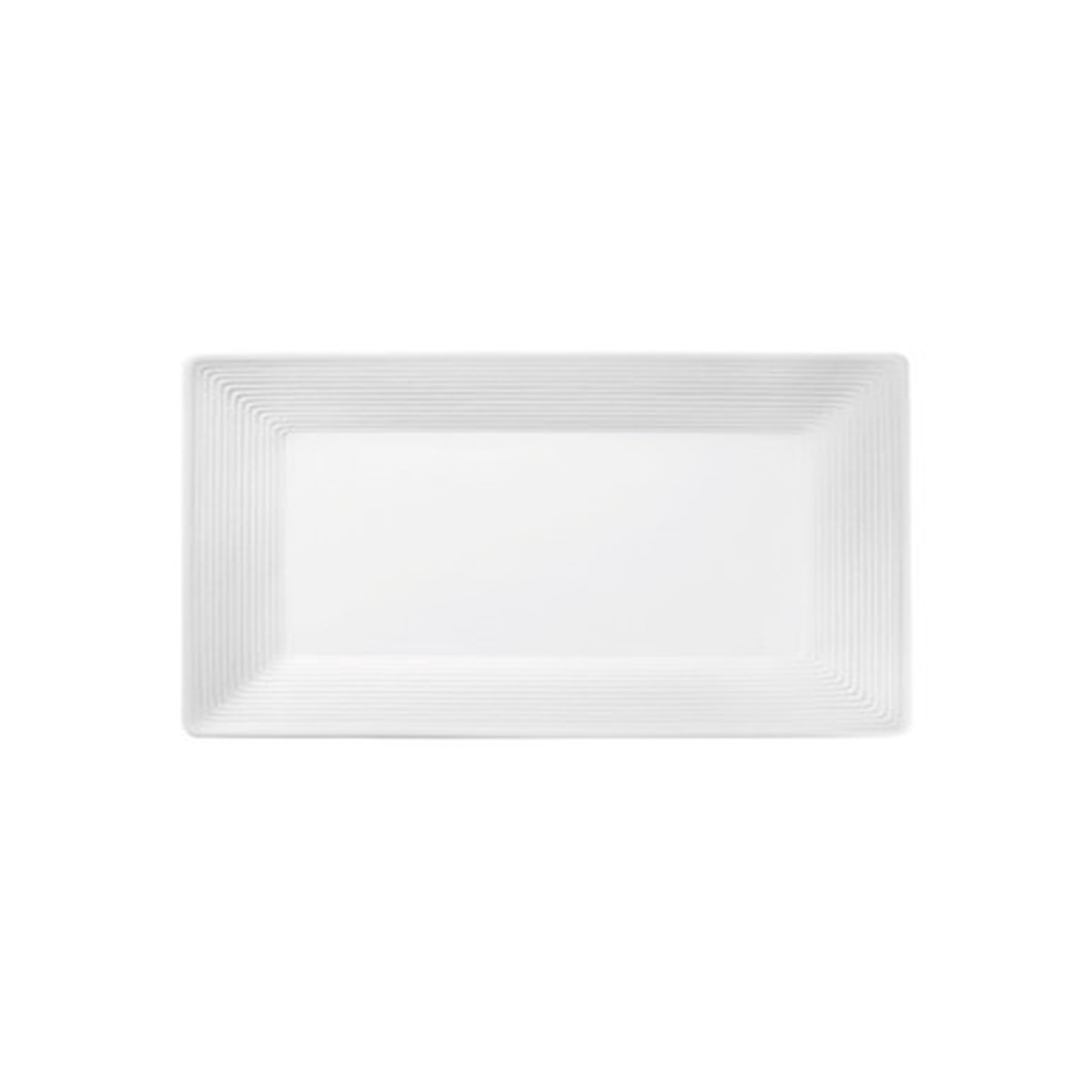 10.3 in. L x 6.6 in. W Rectangle Salad Plate/ Serving Plate for 2 Persons - Lines