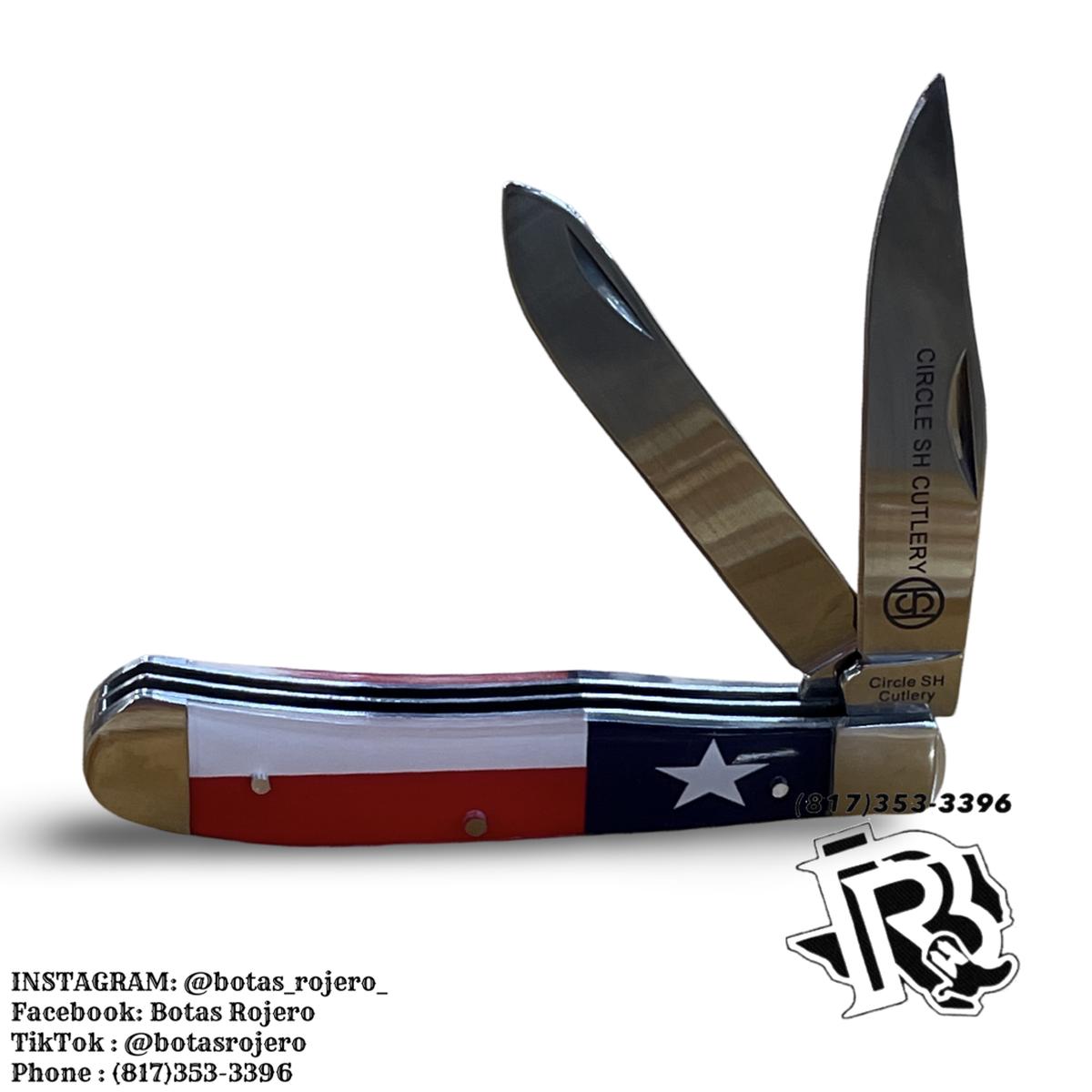 Ryan  | TEXAS FLAG KNIFE DOUBLE BLADE OK314