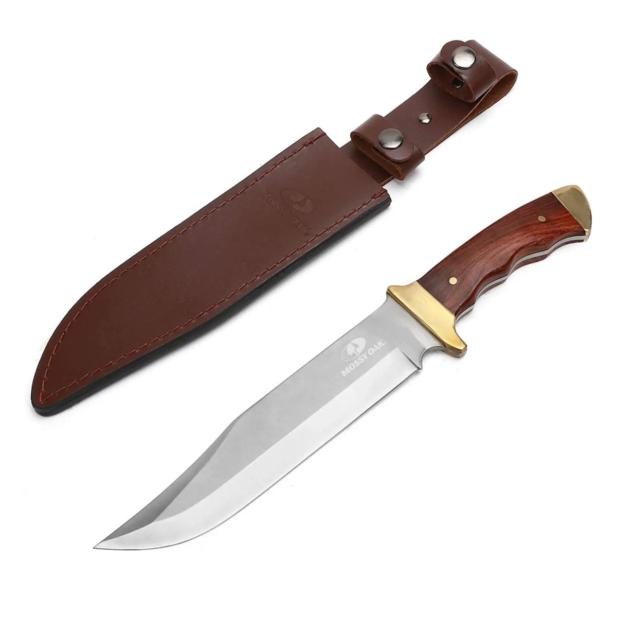 14 Inch Bowie Knife With Wood Handle For Hunting And Outdoor Use Razor Sharp Clip Point Blade In 3CR13 Steel Beefy Full Tang Build Comfortable Grip Ideal Camp Gear For Field Tasks And Surv