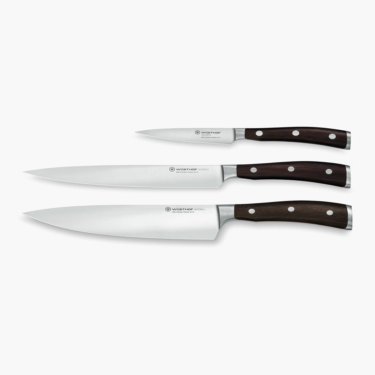 Wusthof Ikon 3-piece knife set - african black wood