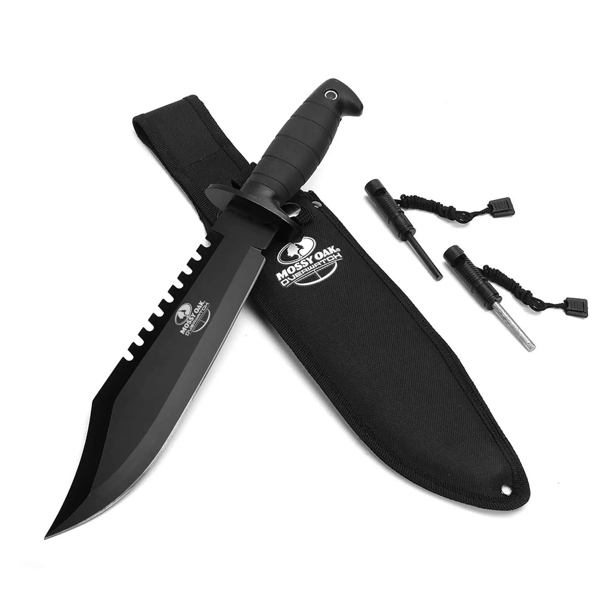 15 Inch Survival Knife With Sharpener And Fire Starter Fixed Blade Bushcraft Knife Razor Sharp Clip Point Stainless Steel Build For Camping Hunting Trekking And Outdoor Prep