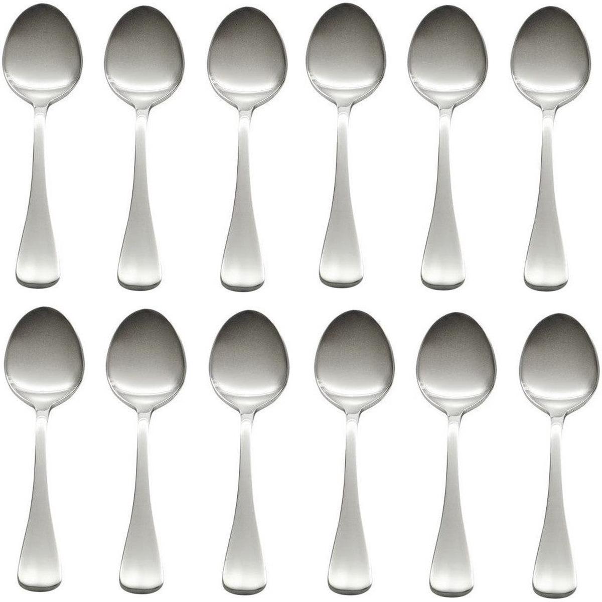 Browne - BISTRO 4.4" Stainless Steel Demi Tasse Spoon, Pack of 12 - 502325
