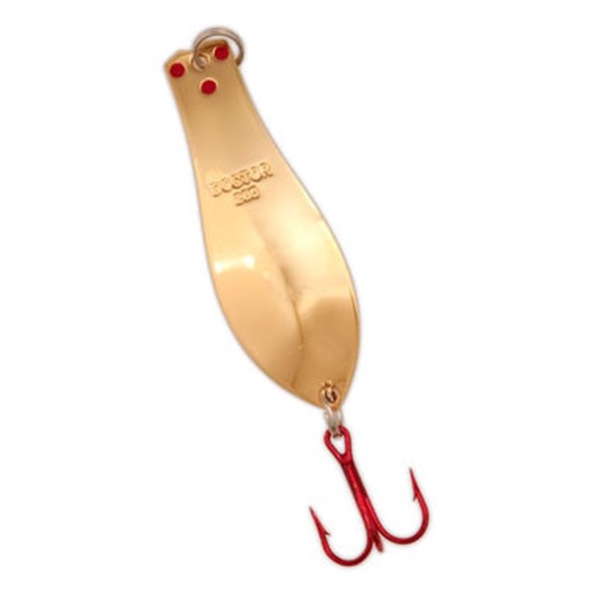 Yellow Bird - Premium Doctor Spoon with Red LazerSharp Hooks in (PM103) Copper - 3.75" 5/8oz