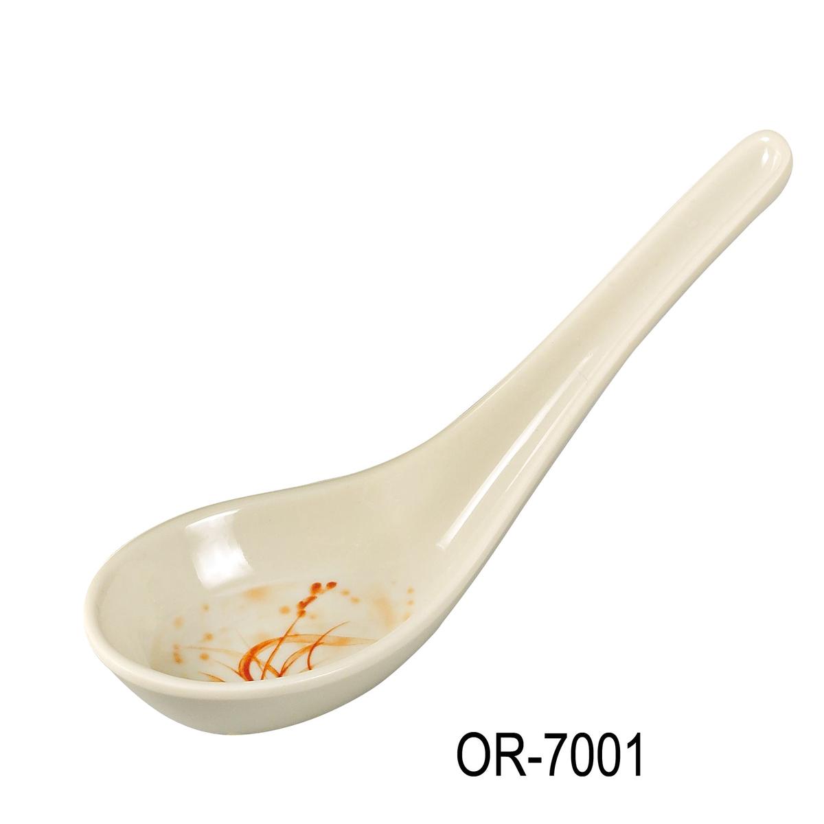 Yanco OR-7001 Orchis Soup Spoon, 5.5", Melamine, Gold, Pack of 72