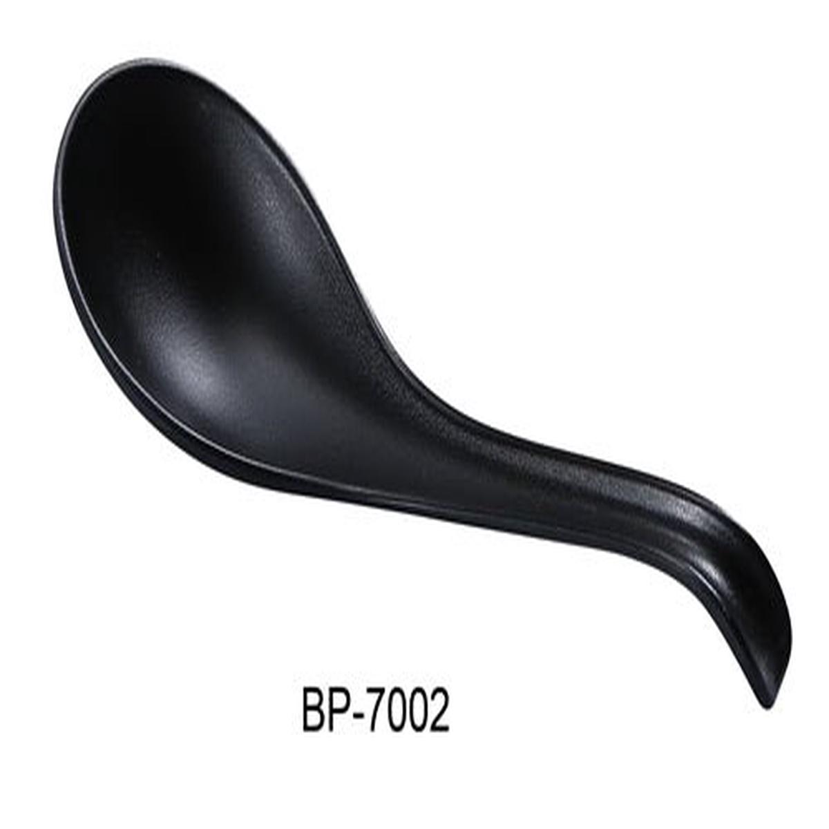 Yanco BP-7002 Black Pearl-2 Spoon, 6.75", Melamine, Black with Matte Finish, Pack of 72