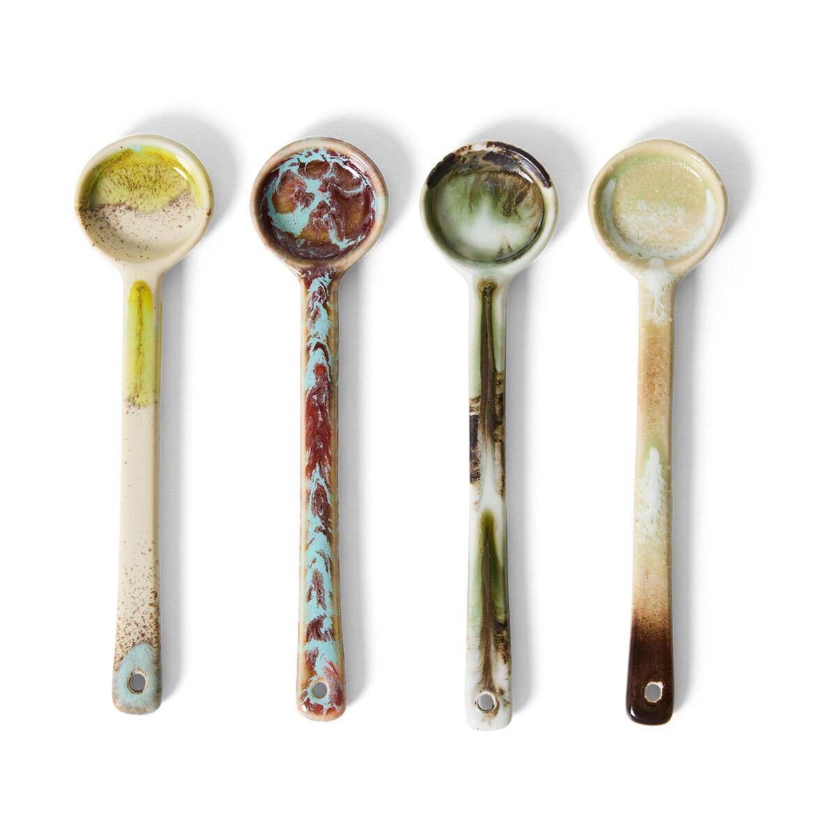 4 Cuillres en grs colore blend Vaisselle 70's - HKLiving
