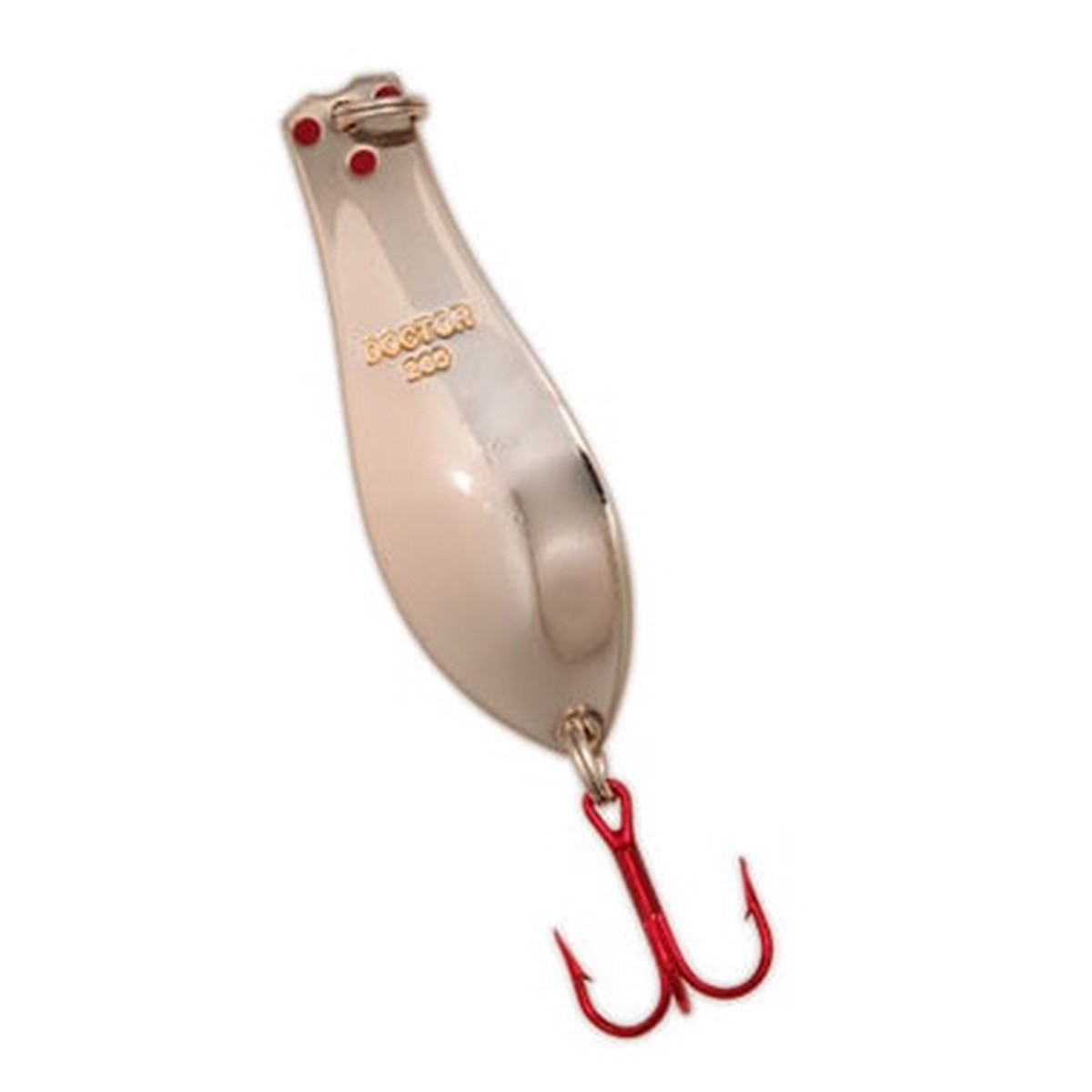 Yellow Bird - Premium Doctor Spoon with Red LazerSharp Hooks in (PM104) Nickel / Gold Back - 2.5" 3/8oz