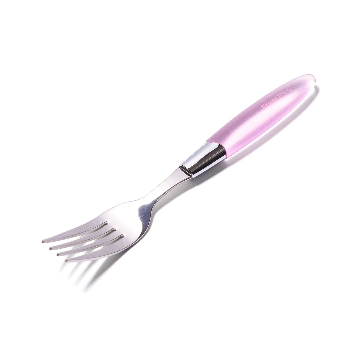 Clear Handle Cake Fork Pink