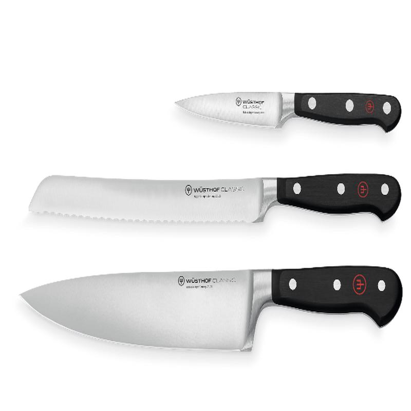 Wusthof Classic 3pc Starter Set with 8" Bread Knife