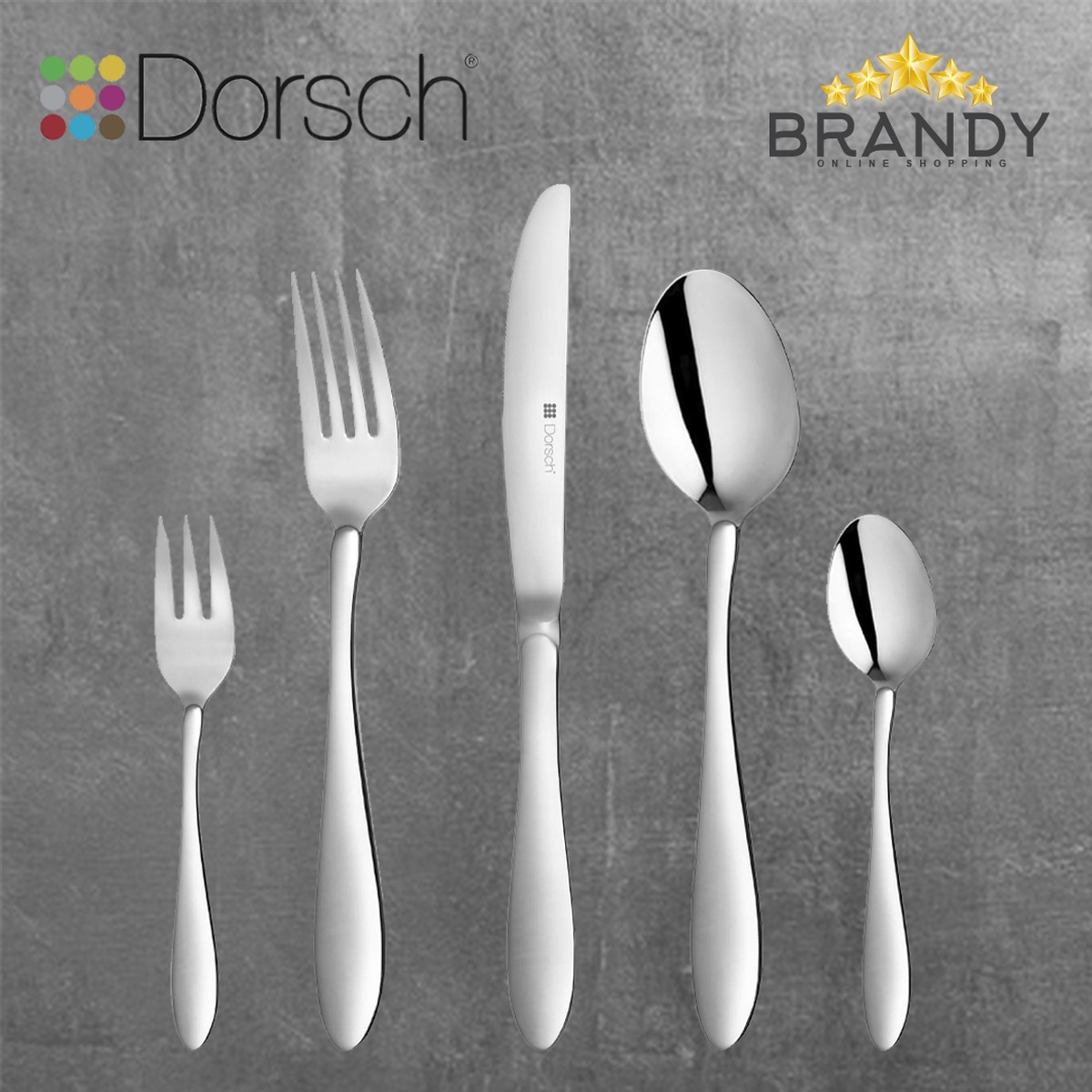 Dorsch Lotus DH-01990 72-Piece Cutlery Set 18/10 Stainless Steel